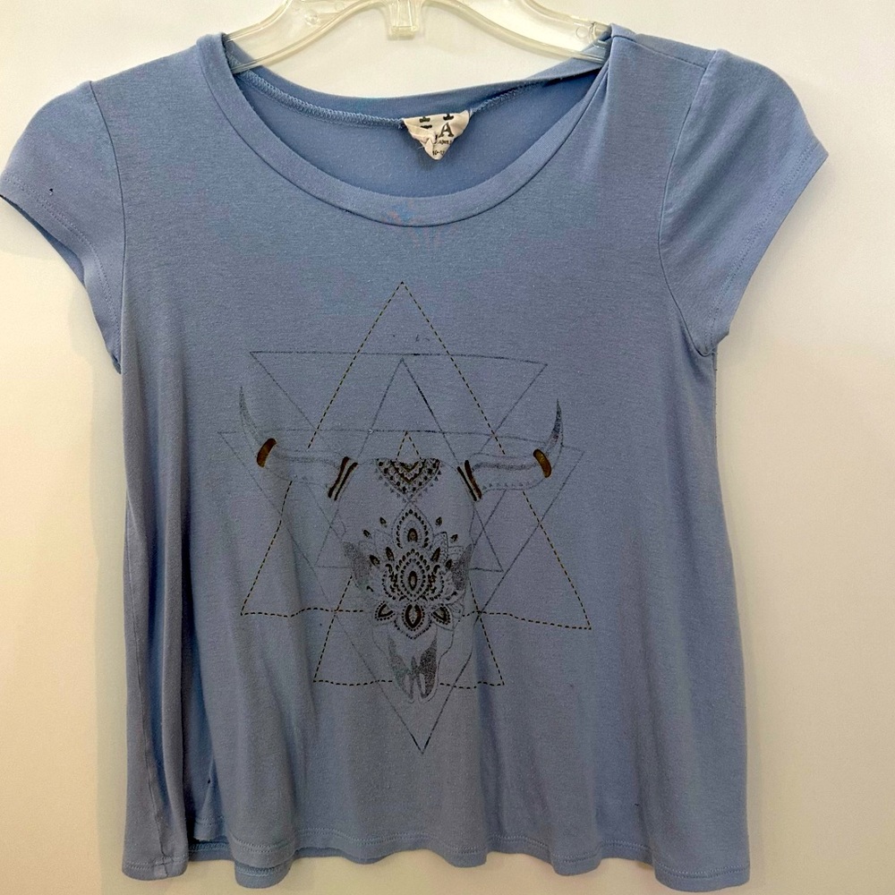People’s Project LA Cropped Graphic Short Sleeve T shirt Women Size M